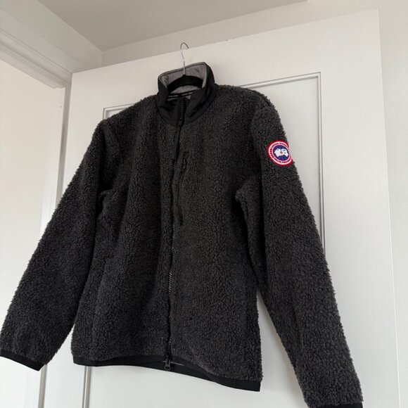 NWT Canada Goose Kelowna Fleece Jacket Iron Grey Wool Reflective Stripe Sz 2XL - Picture 6 of 11